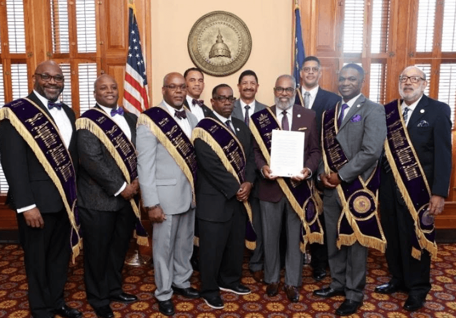 Atlanta Chapter Purple Knights representing the brotherhood